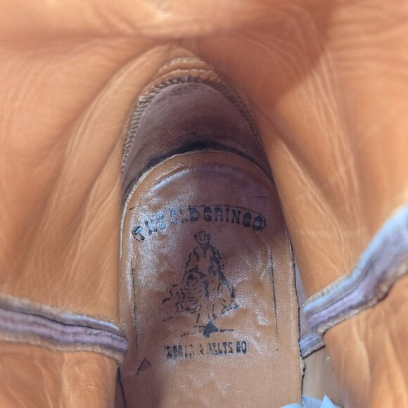 Old Gringo Western Boots 7.5 Brown Pink Distressed Pointed Toe Cowgirl Midcalf - Picture 9 of 12